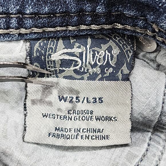 Silver Jeans Womens W25/L33.5* Blue Tuesday 16 1/2" Low Rise Bootcut Stretch - Picture 11 of 16
